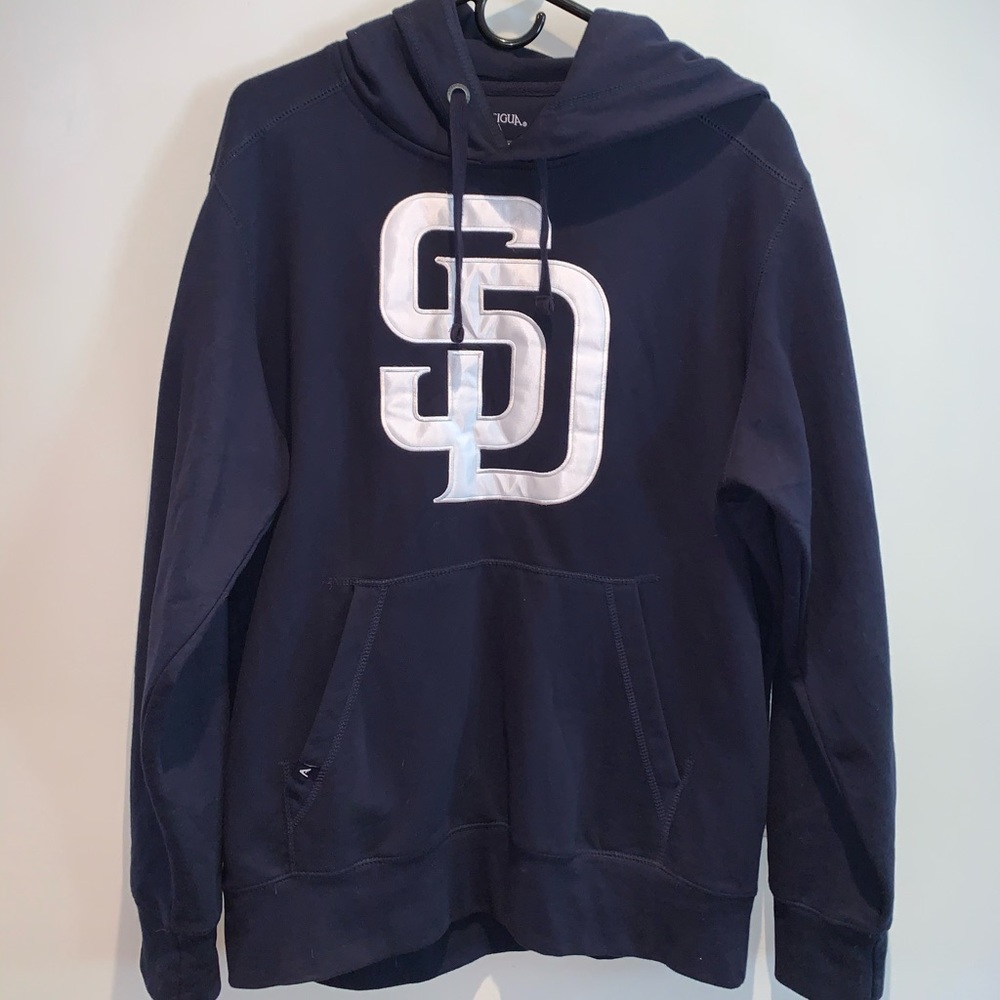 Antigua Navy Pullover Hoodie with White SD Logo